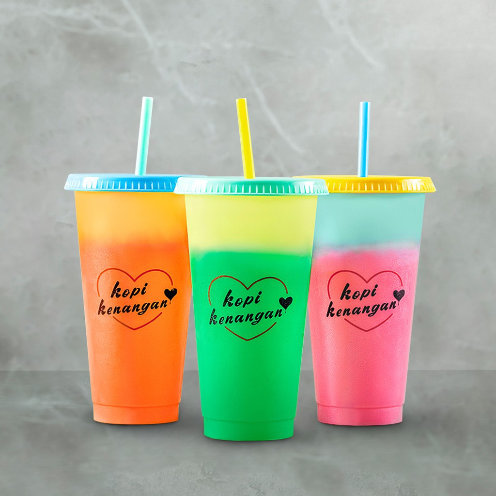 Jual Tumbler Kopi Kenangan Reusable Changing Color Cup (Botol Minum