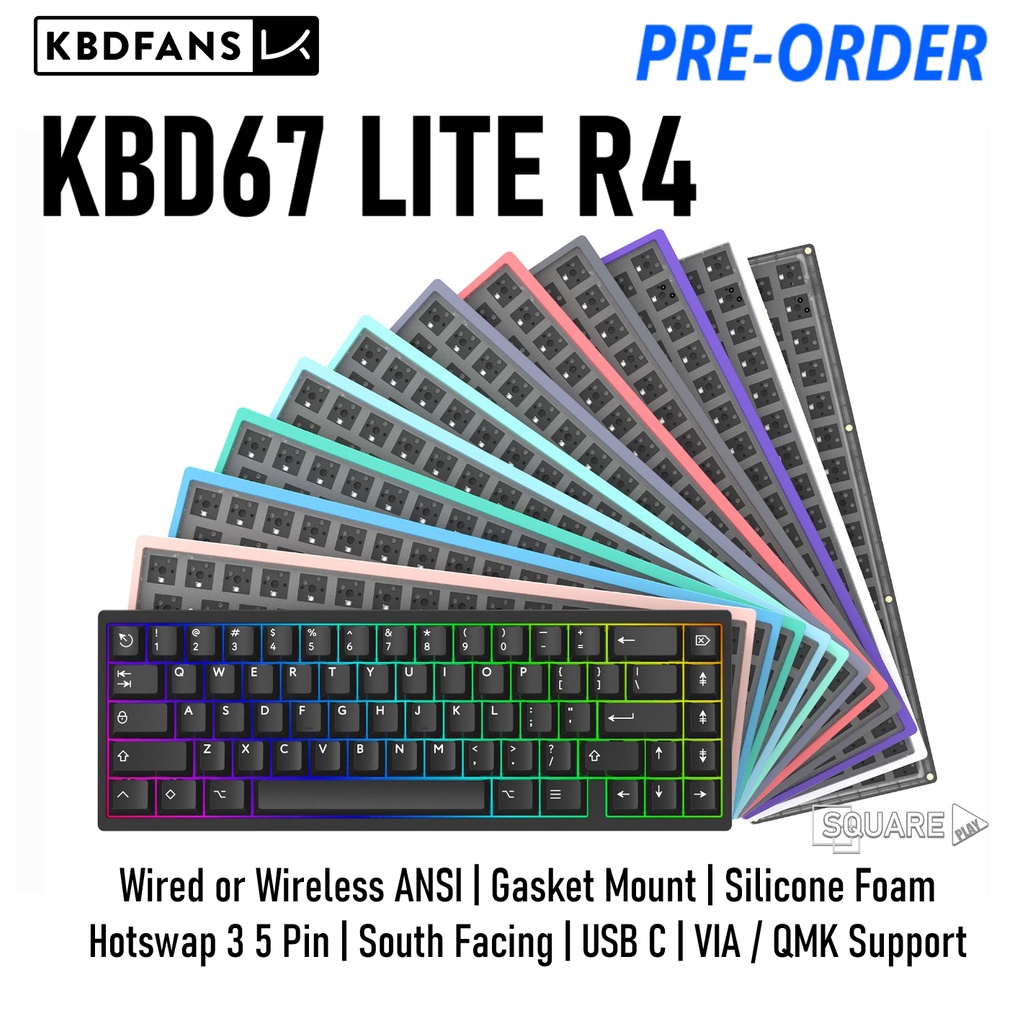 Jual KBD67 LITE R4 - Gasket Mount Barebone Mechanical Keyboard 65% ...
