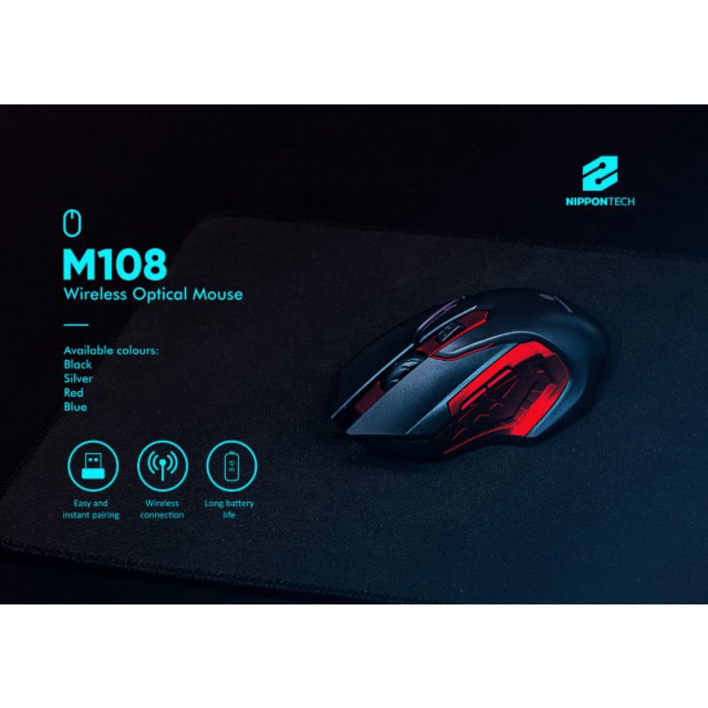 Jual Mouse Wireless Nippontech M108 / Mouse Gaming Wireless Nippontech ...