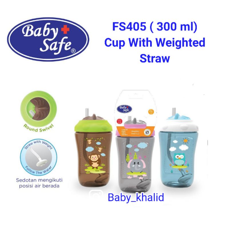 Jual Baby Safe FS405 Cup With Weighted Straw 300ml | Shopee Indonesia