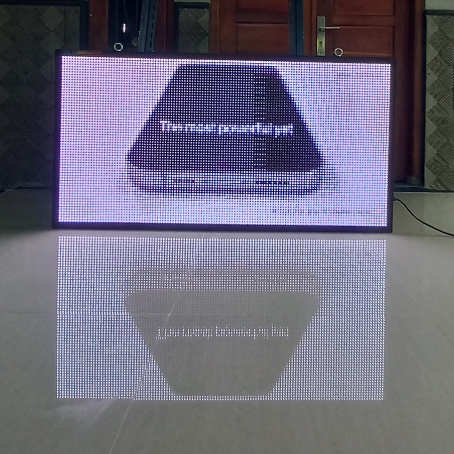 Jual Running text mini videotron 133x 70cm outdoor full color RGB ...