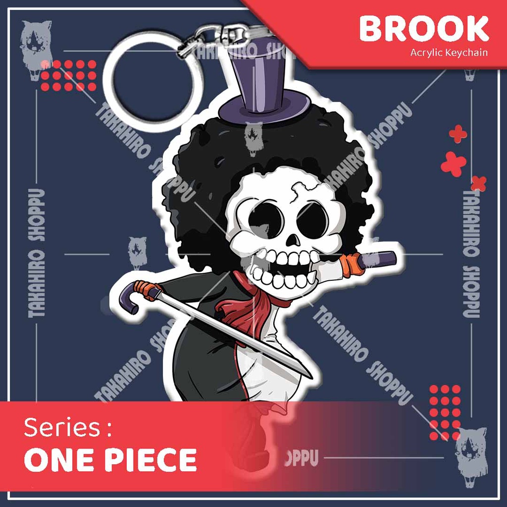 Jual Gantungan Kunci / Keychain Akrilik Anime One Piece BROOK | Shopee ...