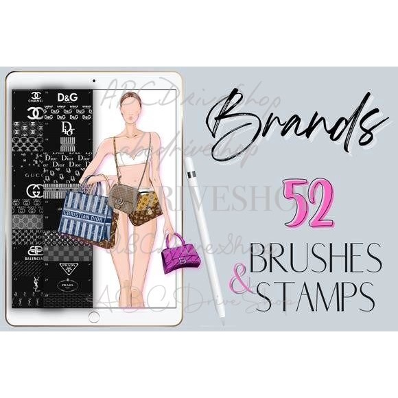 Jual Procreate Brush - Brands Fashion Stamps Brushes | Shopee Indonesia