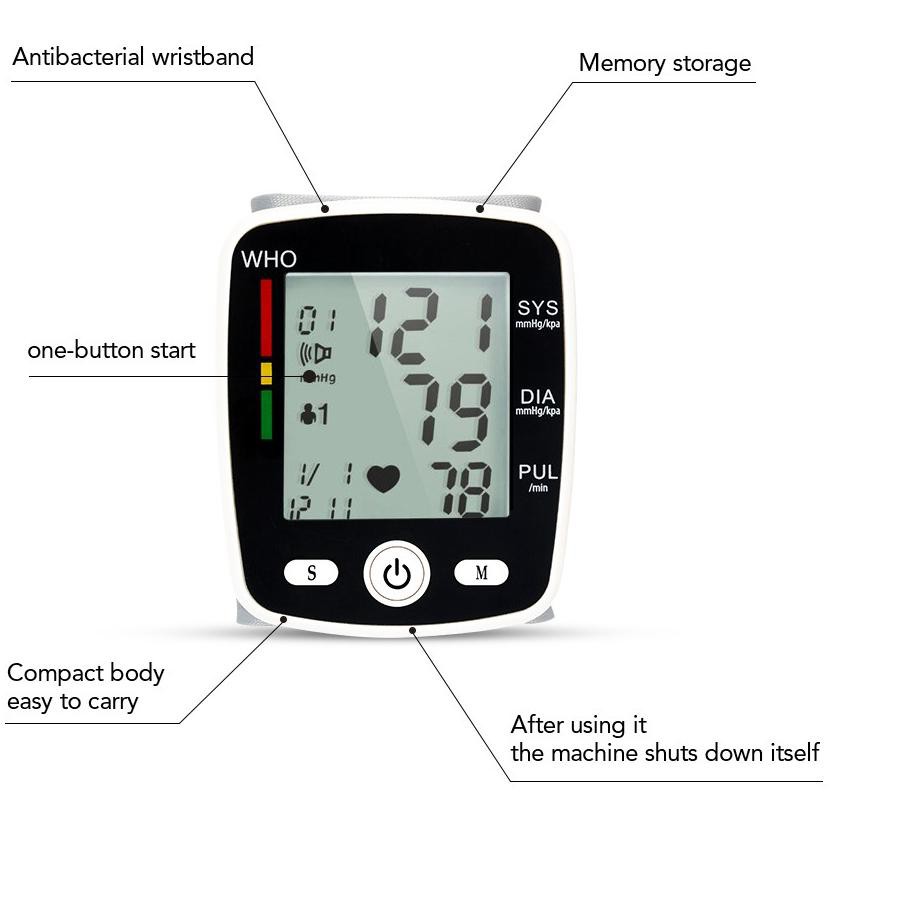 Jual BEST Tensimeter Digital Pengukur Tekanan Darah Di Pergelangan ...