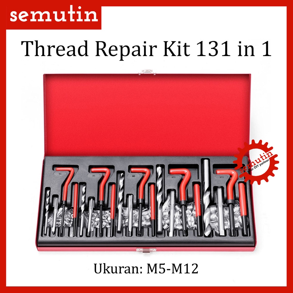 Jual Thread Repair Kit 131 In 1 / Recoil Helicoil Busi Motor Ulir / Car ...