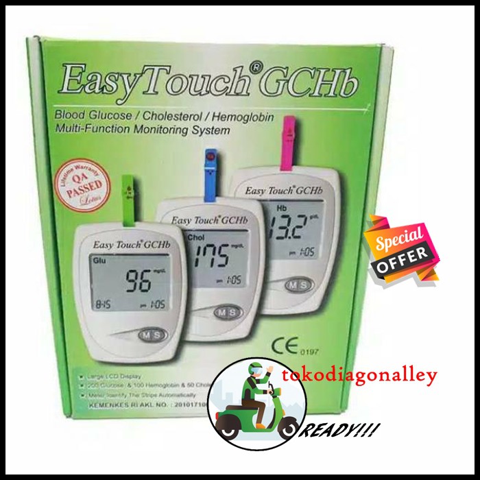 Jual Alat Cek Hb Hemoglobin Gula Darah Kolesterol Set Komplit Tas Easy