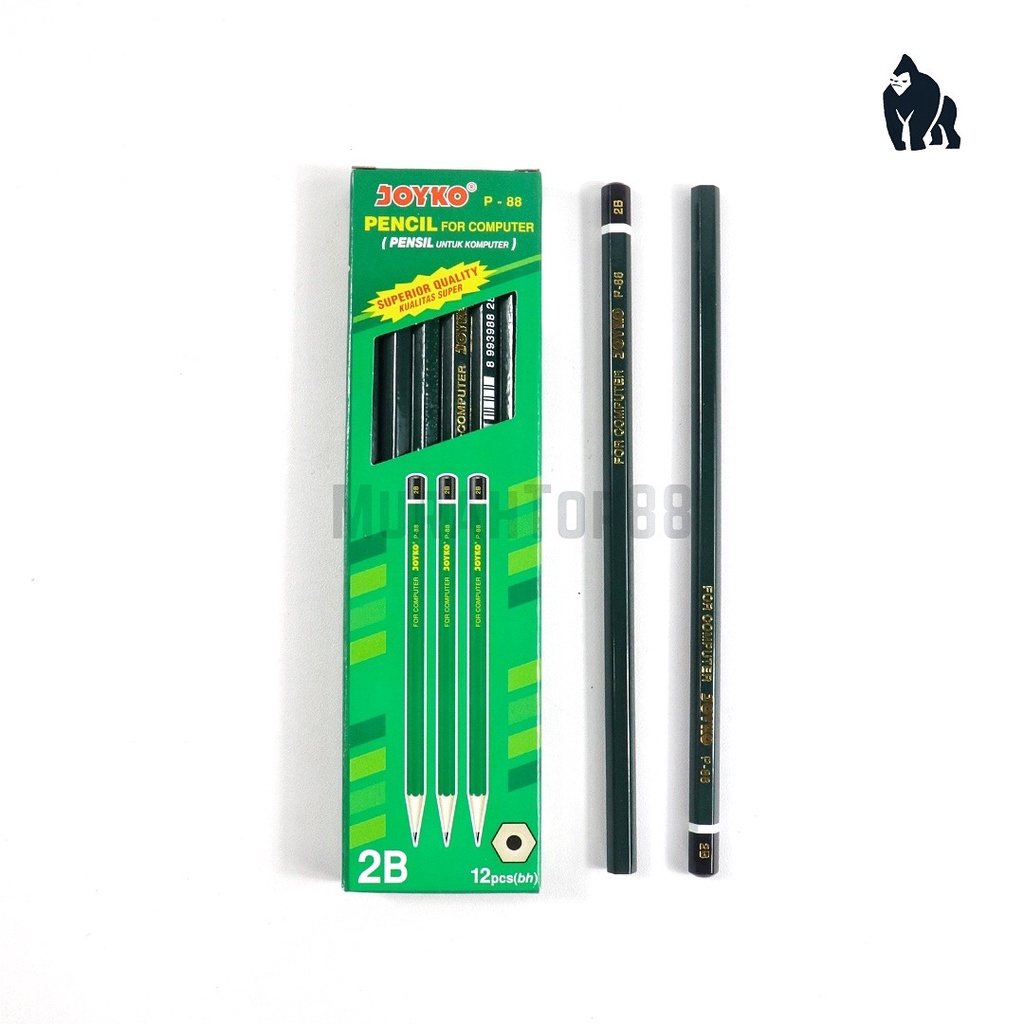 Jual Pencil 2b Joyko P 88 Hijau Pensil Kayu Komputer Ujian Lusinan