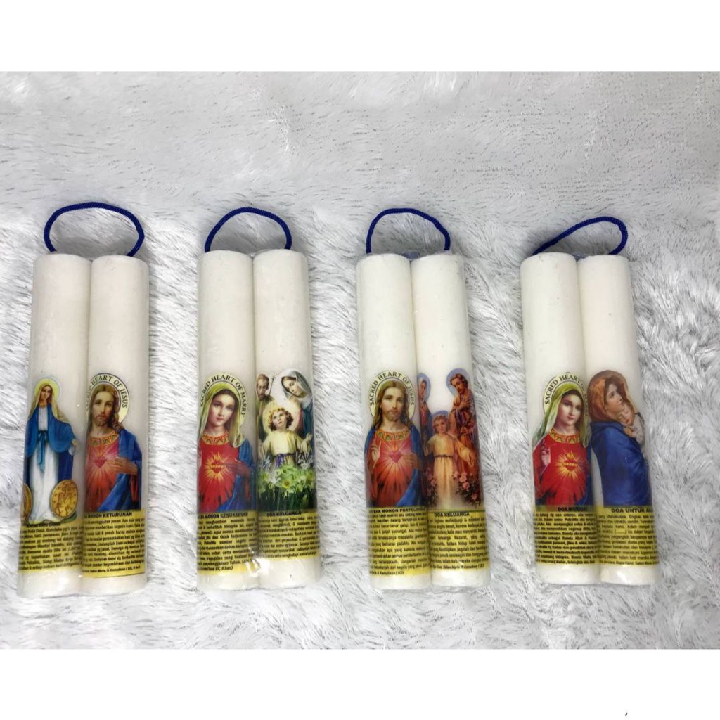 Lilin Rohani Panjang Gambar Isi 2 (Uk. 20 x 3,5cm) 3