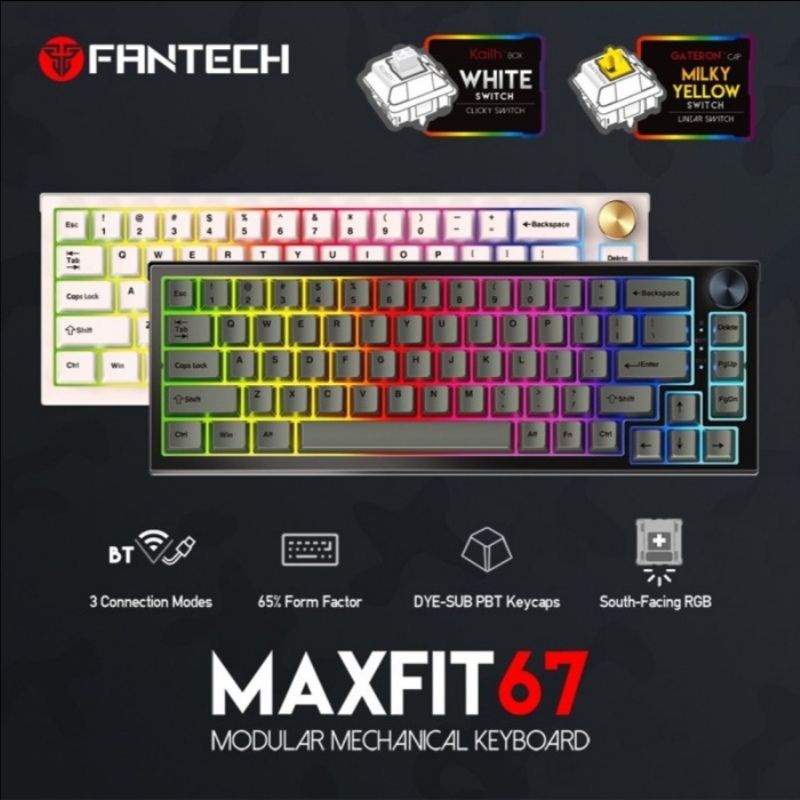 Jual Fantech Maxfit67 MK858 Modular Mechanical Gaming Keyboard Maxfit ...