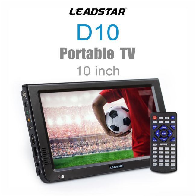 LEADSTAR 10 inch HD Portable TV DVB-T2 ATSC ISDB-T tdt Digital and Analog  mini