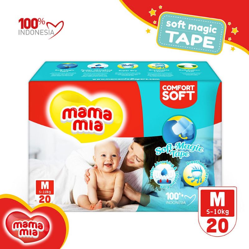 Jual Mamamia M20 Tape Comfort Soft [Popok Perekat]