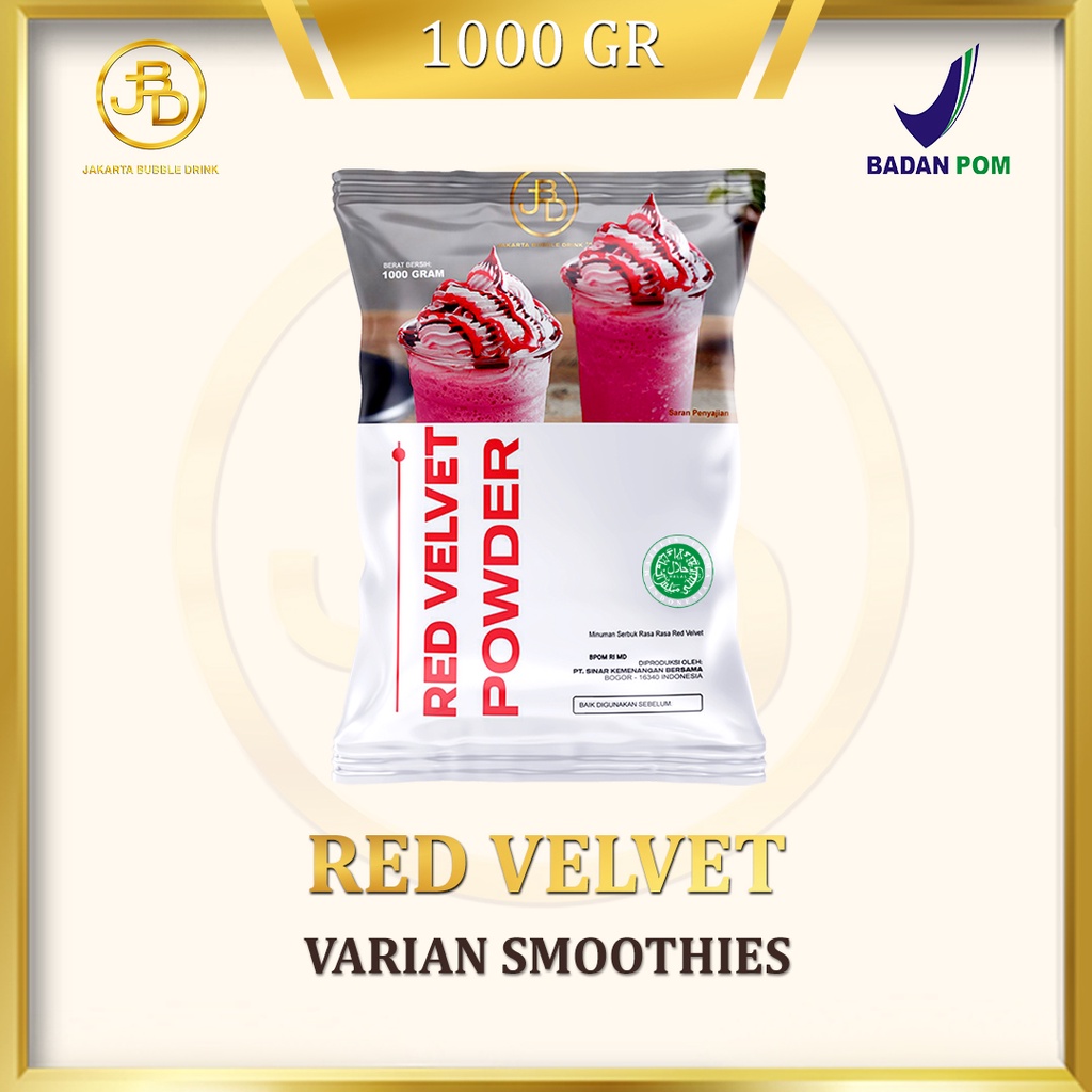 Jual Bubuk Minuman Premium RED VELVET -Jakarta Bubble Drink | BPOM ...