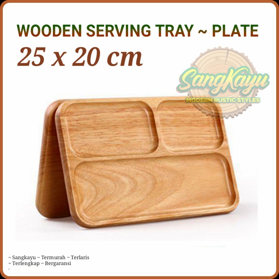 Jual Sangkayu Nampan Kayu Jati Mahoni Wood Serving Tray Kayu Piring