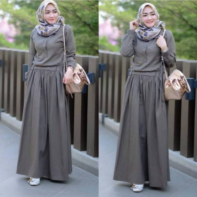 Jual SADIRA DRESS DRESS FASHION MUSLIM CASUAL DRES KEKINIAN HIJAB STYLE Shopee Indonesia