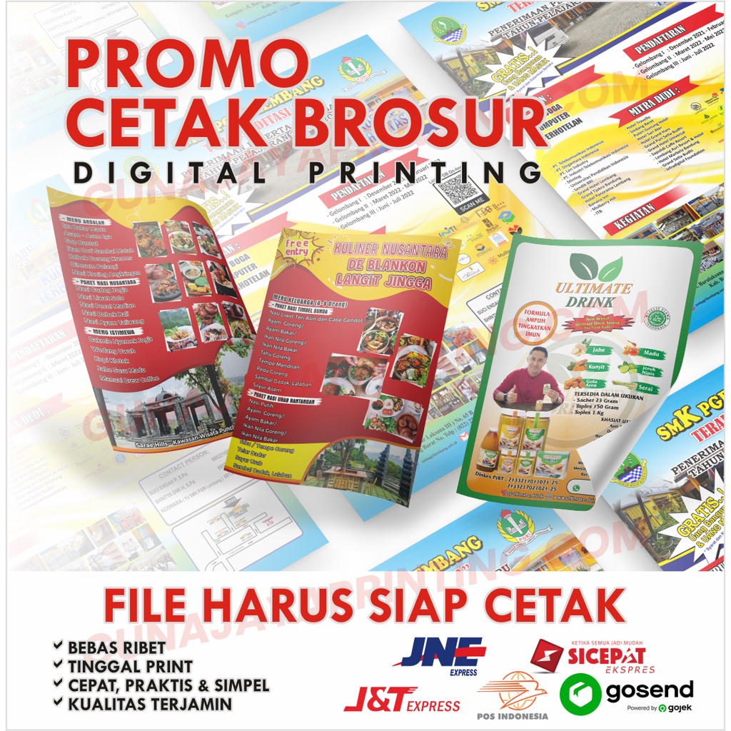 Jual Paket Cetak Brosur Flyer Digital Printing Ukuran A5 100 Lembar Jadi Shopee Indonesia 7274