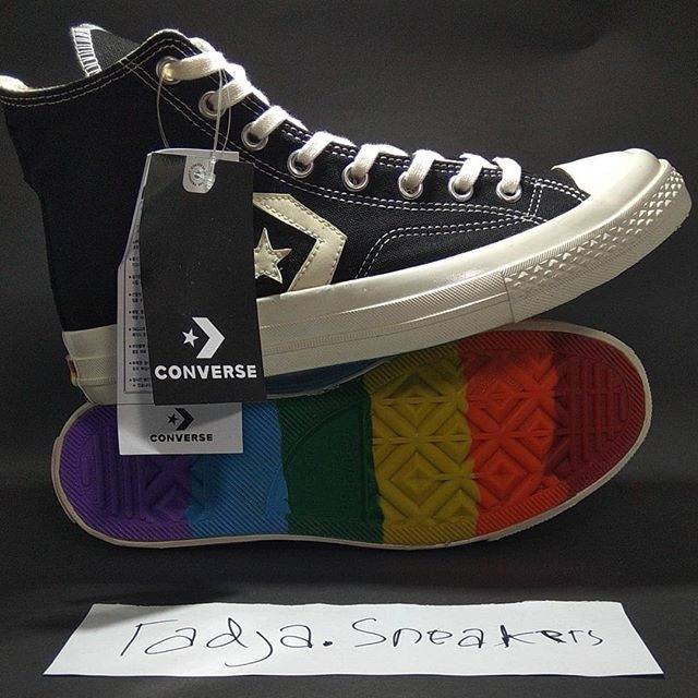 SEPATU IMPORT QUALITY 1 1 ORIGINAL MIRROR CONVERSE STAR PLAYER HI BW RAINBOW