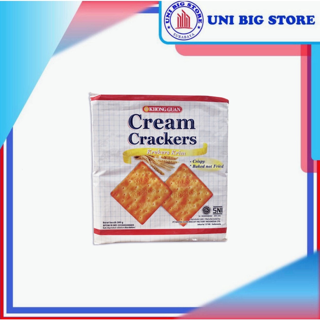 Jual Khong Guan Cream Crackers Gram Gaben Biscuit Gabin Bickuit Shopee Indonesia