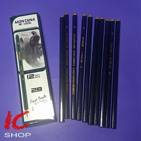 Jual 1 Pak (12 Pcs) Pensil 2B MONTANA MT-2801 | Shopee Indonesia