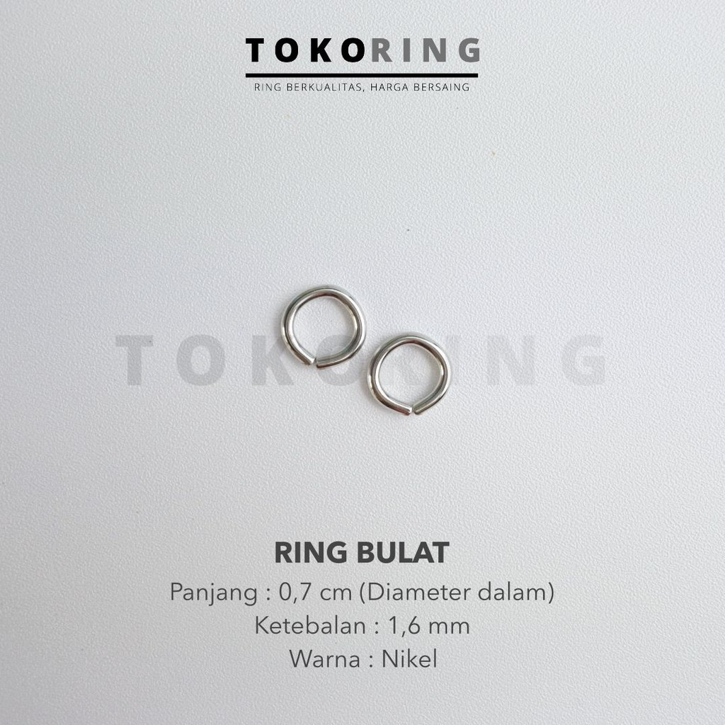 Jual Ring Bulat 0,7 cm tebal 1,6 mm Nikel - Toko Ring Official (Harga ...