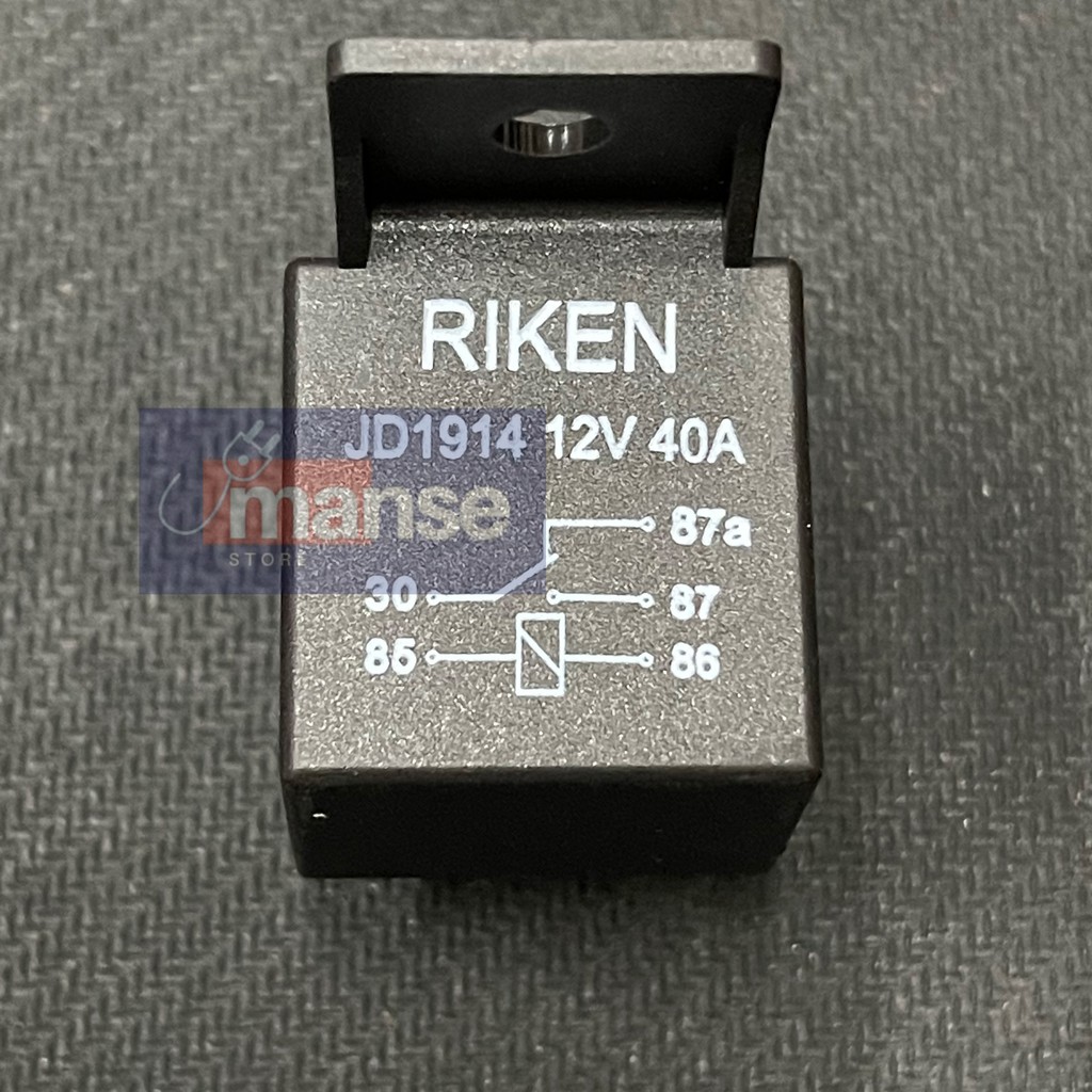 Jual Relay Klakson DC 12V 40A 5 Kaki JD1914 Hitam 5 Pin (Kualitas Bagus