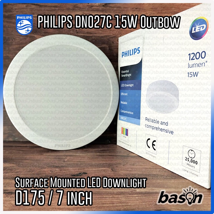 Jual Philips Dn027c 15w 7 D175 Led Downlight Outbow Surface Mounted Shopee Indonesia 