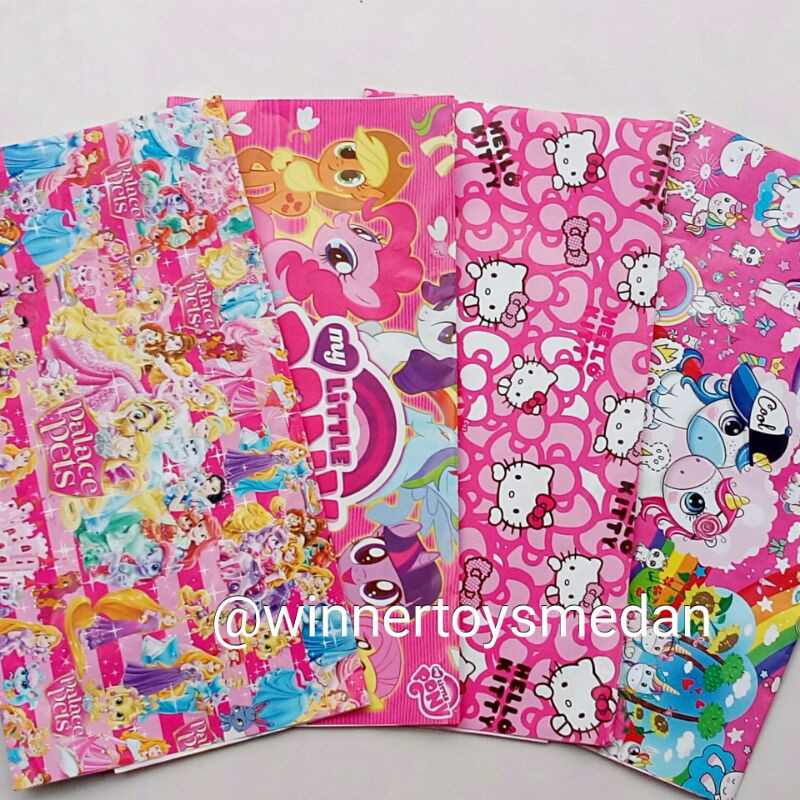 Jual Kertas Kado Ukuran Standart / Kertas kado bermotif bergambar