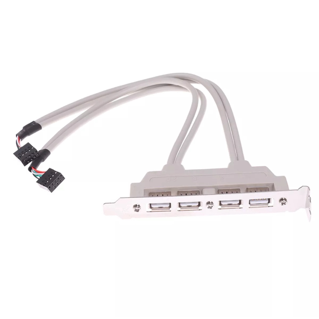 Jual Kabel Ekstensi Braket Header 9 Pin, USB 4 Port 2.0 Sampai 9 Pin ...