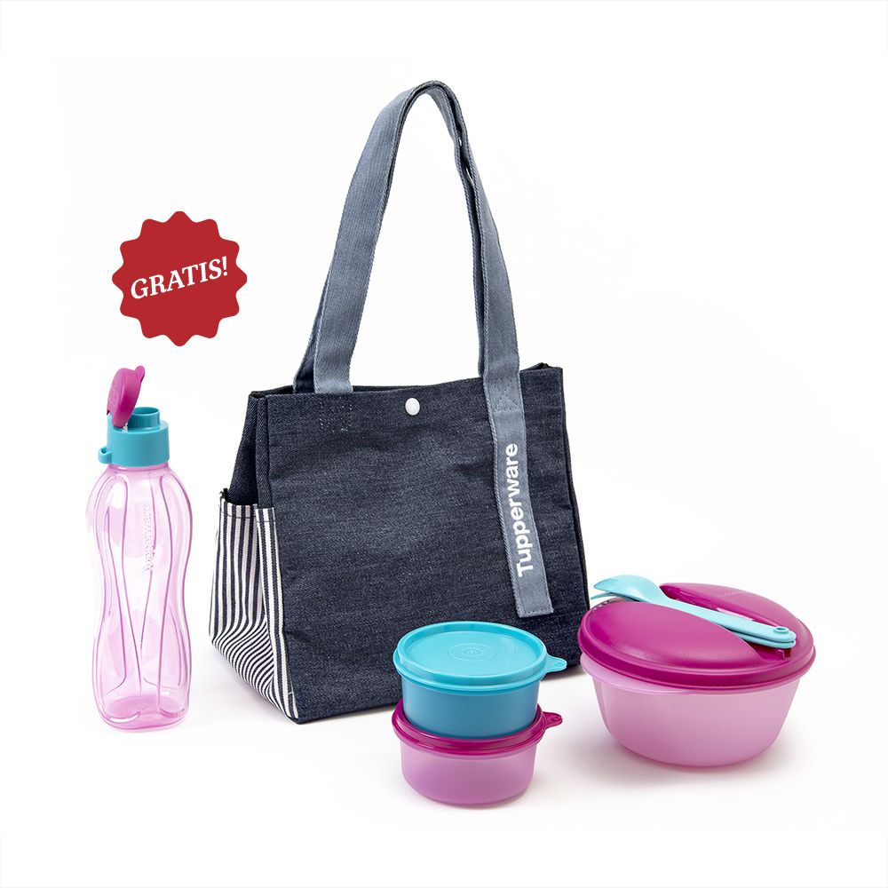 Jual Jolly Power Set With Bag Paket Wadah Bekal Tupperware Shopee