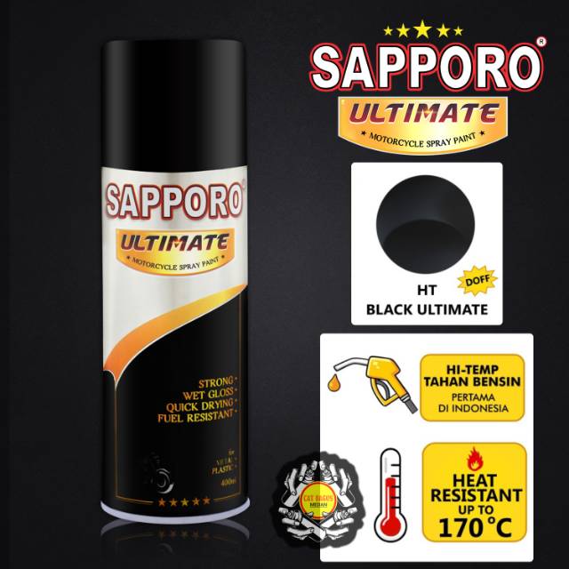 Jual SAPPORO ULTIMATE TAHAN PANAS HT01 BLACK ULTIMATE CAT SEMPROT ...
