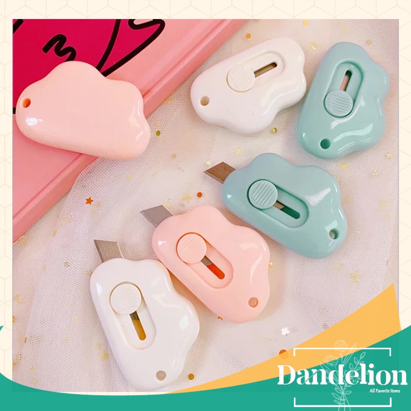 Jual Cutter Mini Lucu Model Awan Pembuka Paket Estetik Pisau Silet ...