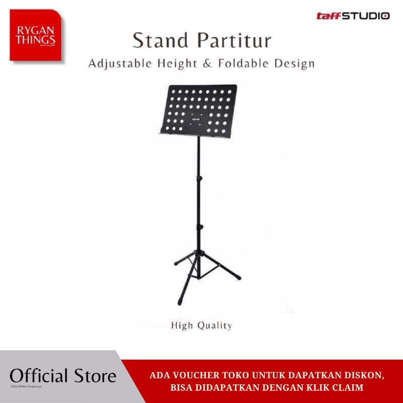 Jual Taffstudio Stand Partitur Stand Buku Musik Adjustable Shopee Indonesia