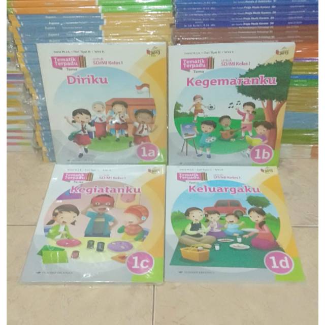 Jual Tematik Terpadu 1 A B C D Kelas 1 SD MI K13 - Erlangga | Shopee ...