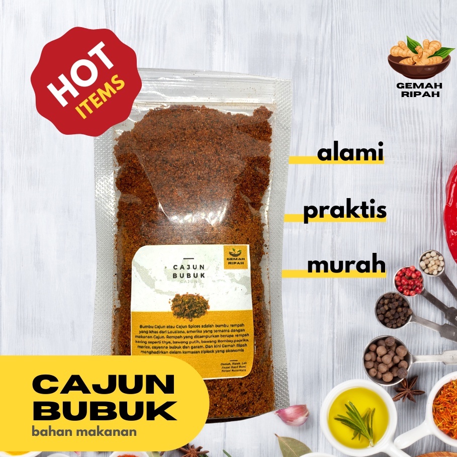 Jual Bumbu Cajun Seasoning Powder Spice Mix Penyedap Rasa Non msg Bahan