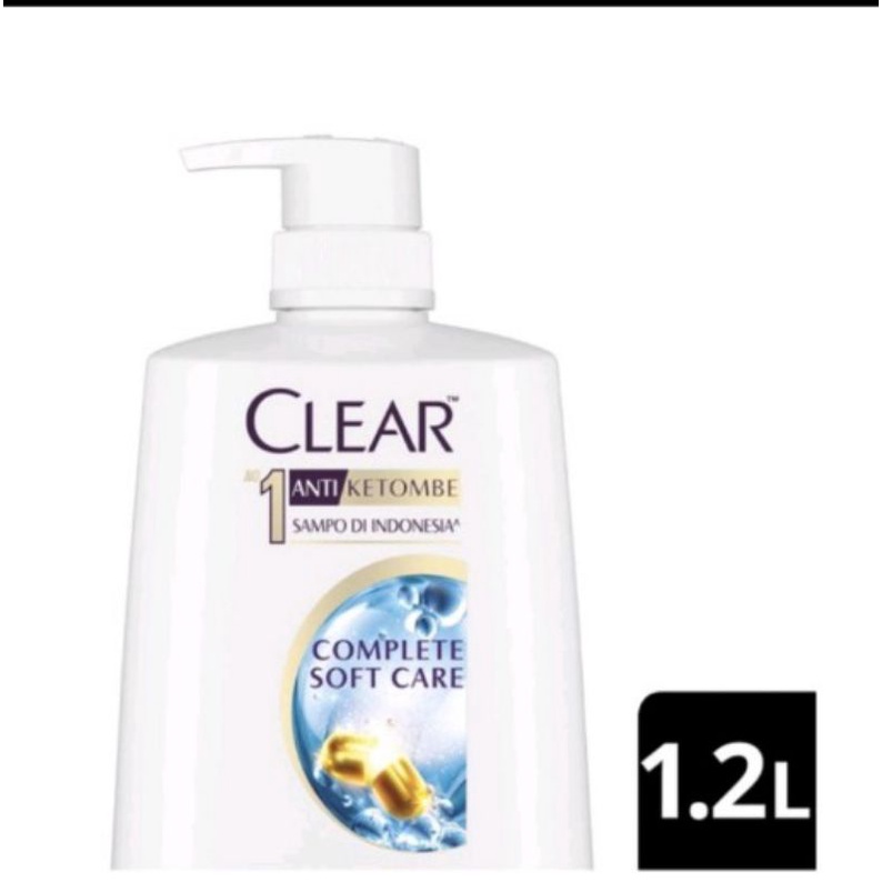 Clear Shampoo Anti Ketombe Complete Soft Care 1,2 L