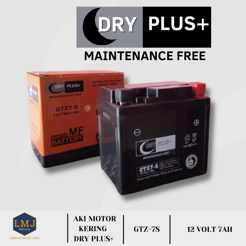 Jual Aki Kering Dryplus Gtz7s/Gtz6V 7Ah Cocok Untuk Vario 125/150