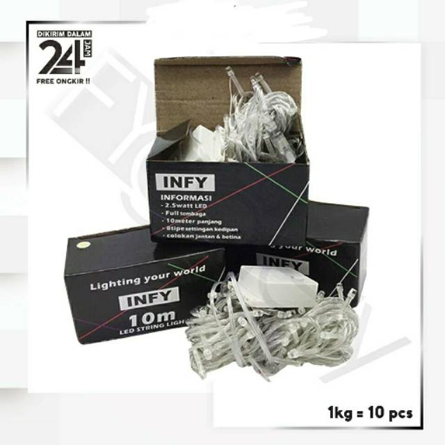 Jual TUMBLR INFY LED 10 METER LAMPU LED DEKORASI LED | Shopee Indonesia