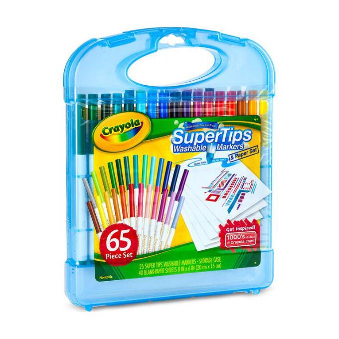 Jual New Arrival Crayola Washable Supertips Markers And Paper Set ...