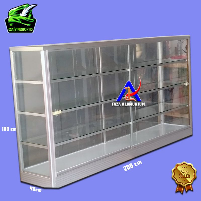 Jual Etalase Kaca etalase Toko Etalase Warung 2 Meter Shopee Indonesia