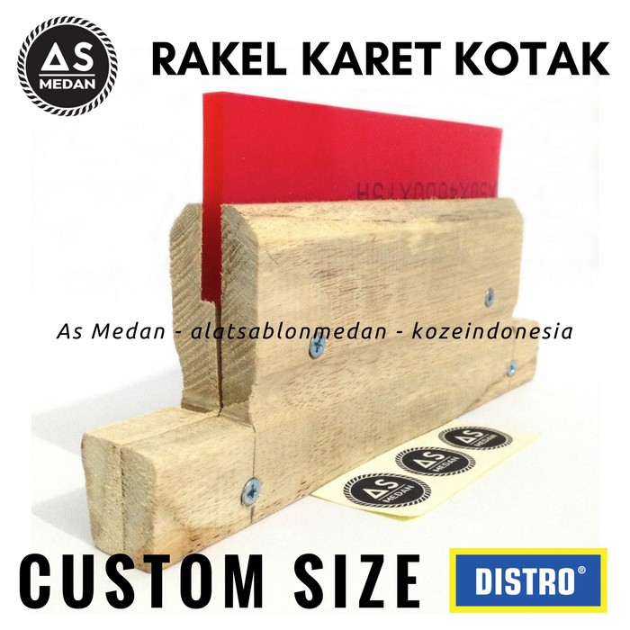 Jual Rakel Kayu Karet Kotak Alat Sablon Manual | Shopee Indonesia