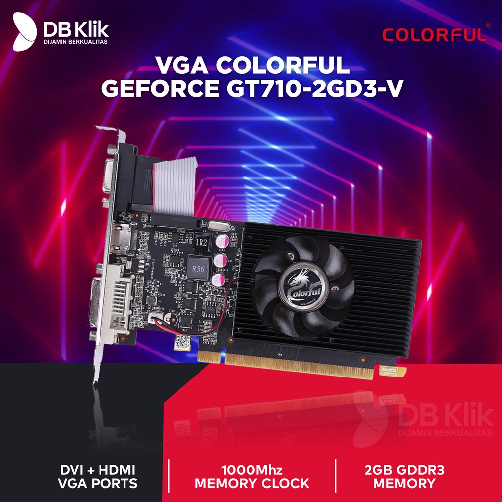 Jual VGA Colorful GeForce GT710 2GD3-V | Shopee Indonesia