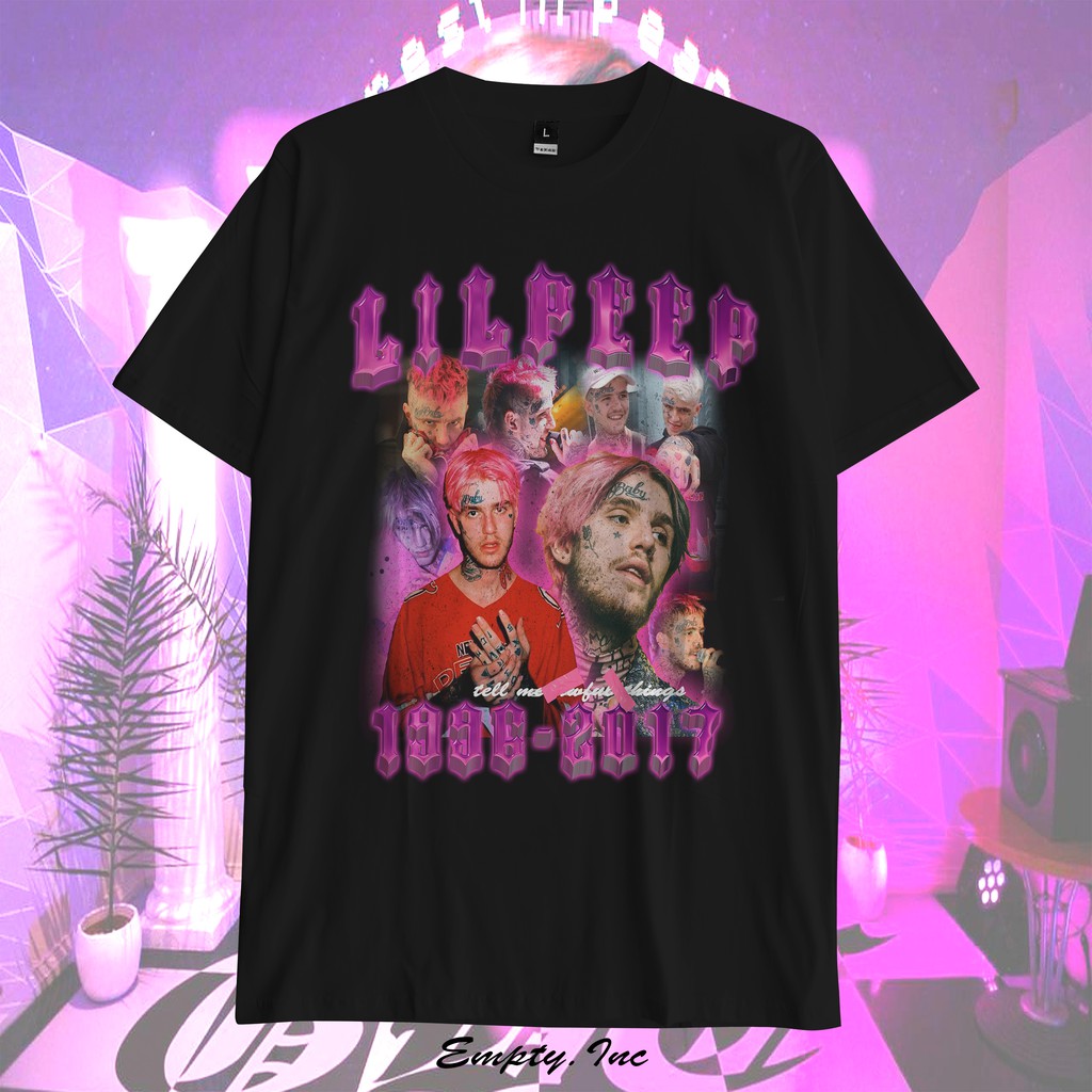 Jual Lil Peep Rap Tee Homage T Shirt Unisex Shopee Indonesia 