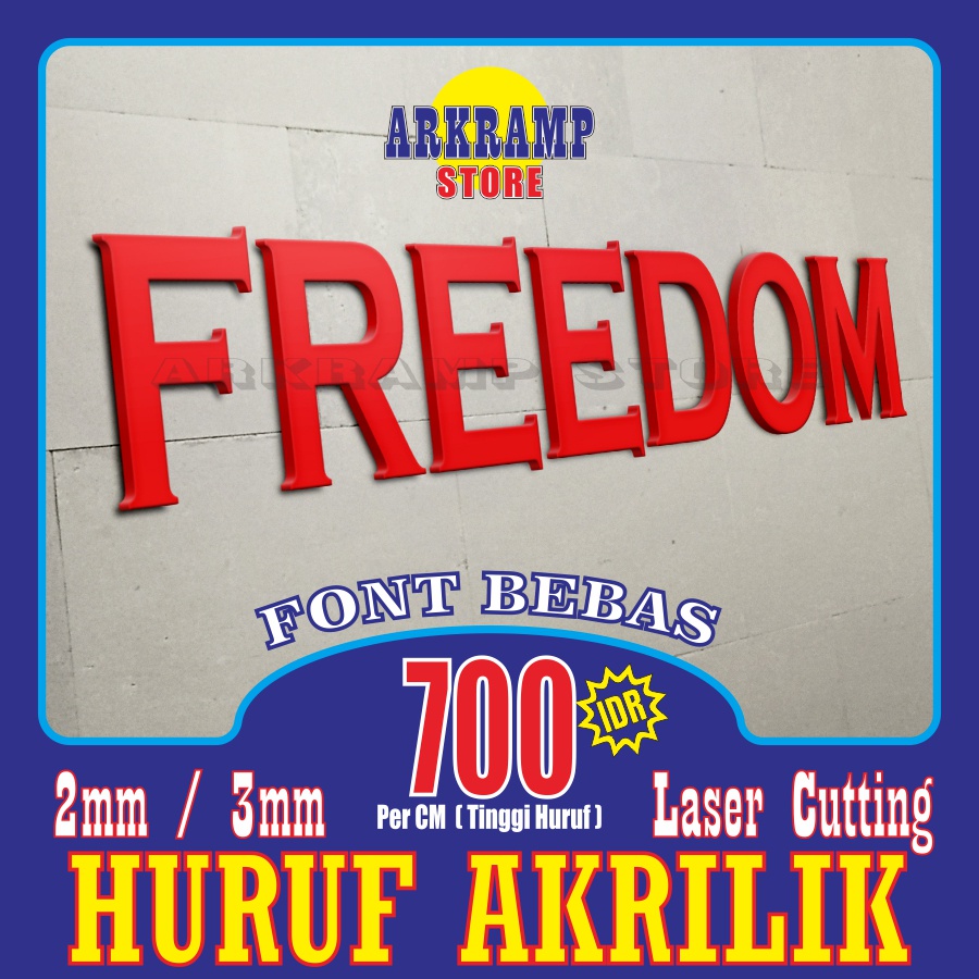 Jual HURUF AKRILIK - ACRYLIC LETTER - LASER CUTTING ACRYLIC - FULL ...