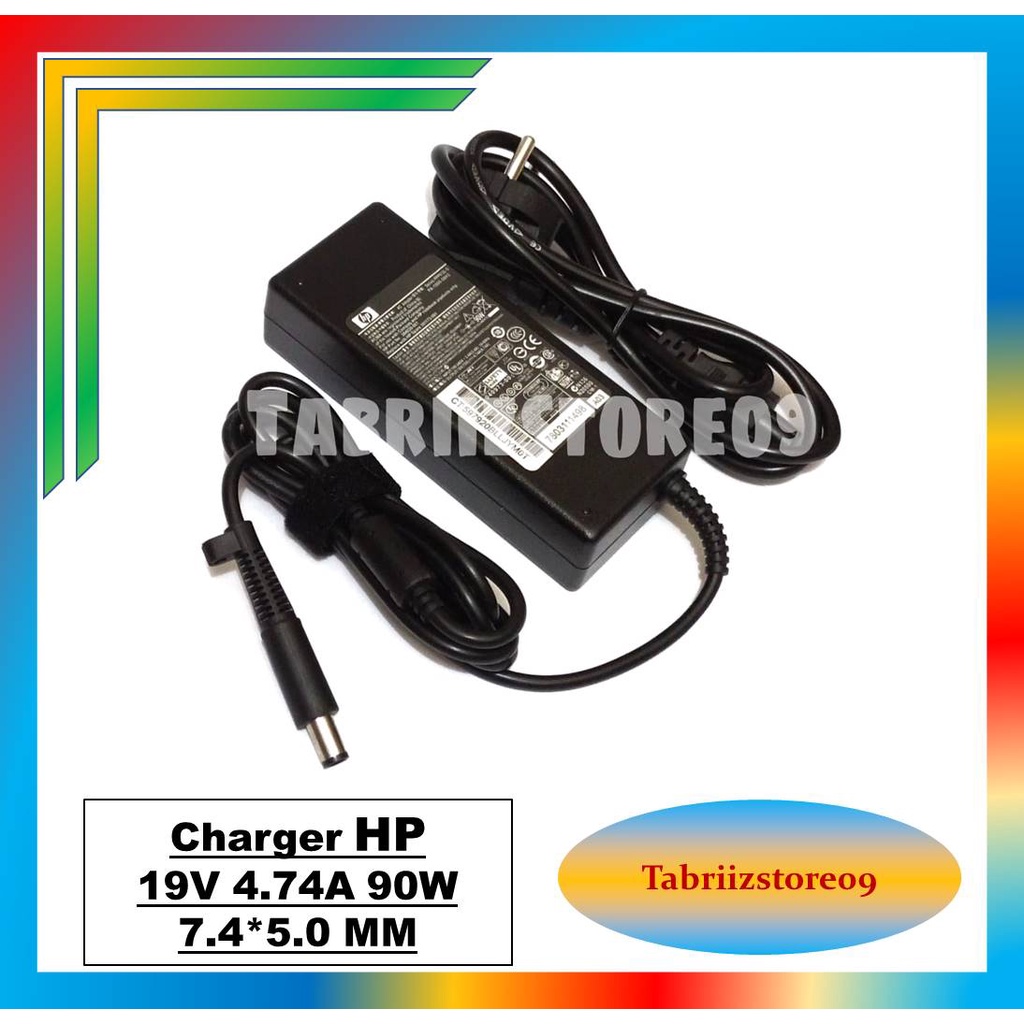 Alimentatore Caricabatterie HP 90W 19V 4,74A - Adattatore Per Pavilion DV2 DV3 DV4 DV5 DV6 DV7 G60 CQ40 CQ45 Con Spinotto 7.4x5.0mm