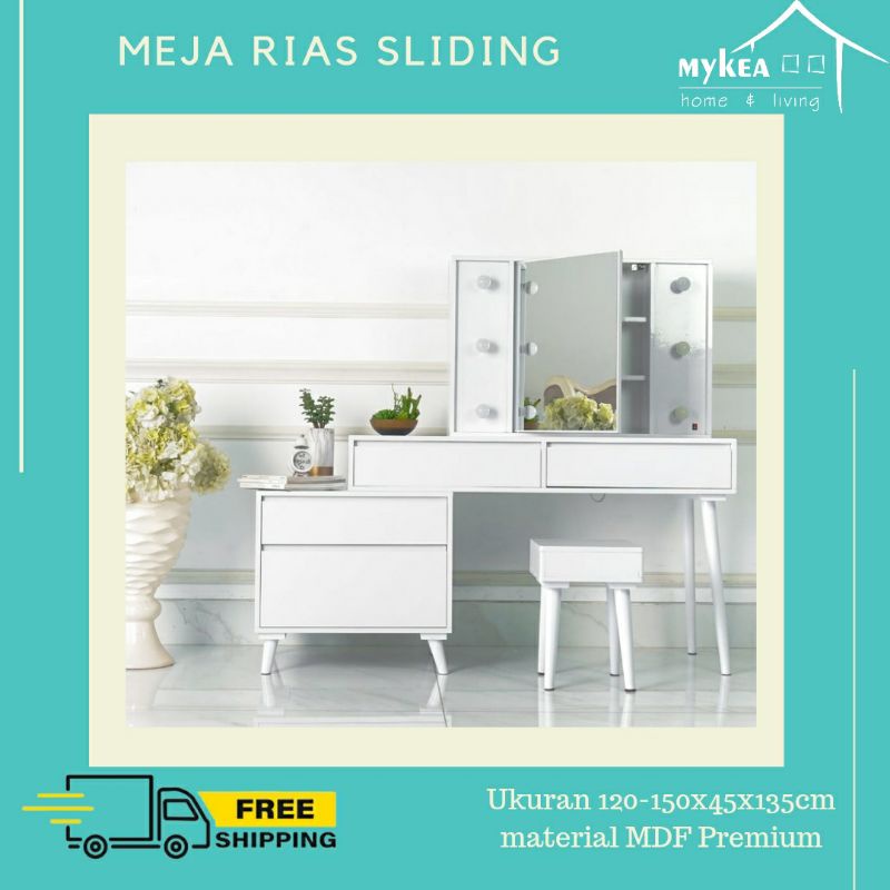 Jual Meja rias sliding minimalis (FREE ONGKIR JAWA BALI) | Shopee Indonesia