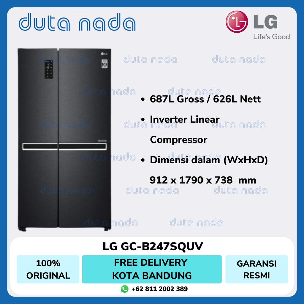 Jual Lg Kulkas Side By Side Gc B Squv Shopee Indonesia