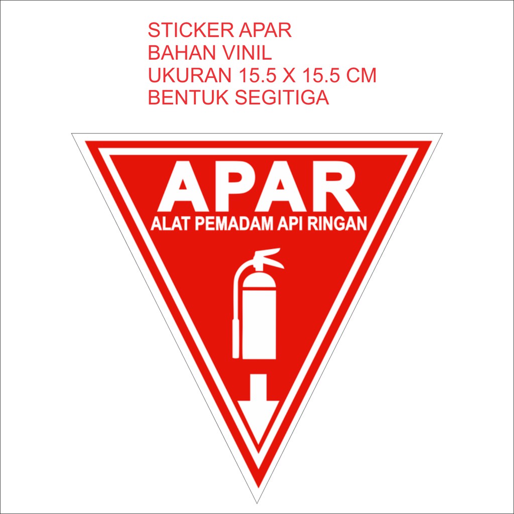 Jual Sticker APAR Bahan Vinil Tahan Air Ukuran 15,5 X 15,5 Cm | Shopee ...