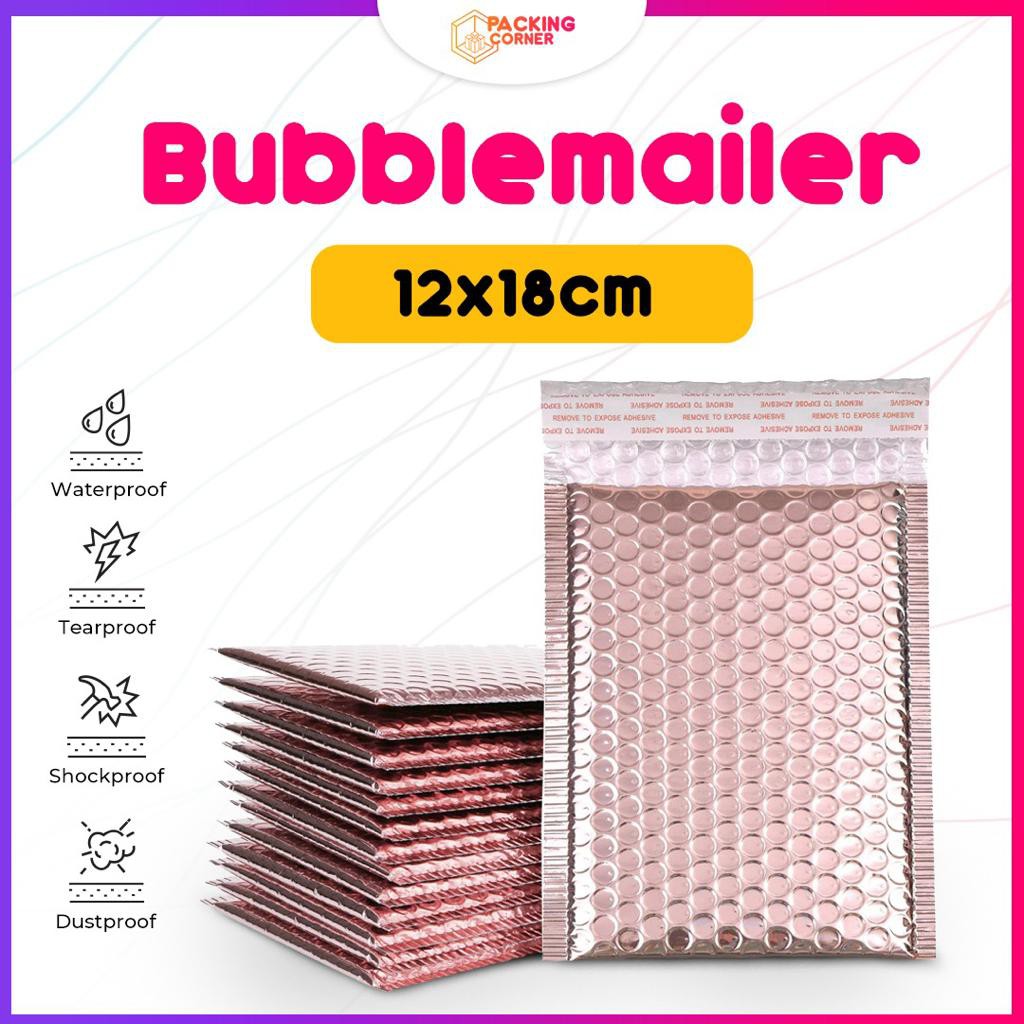 Jual BUBBLE MAILER 12X18 ROSE GOLD Amplop Bubble Wrap Bubblemailer