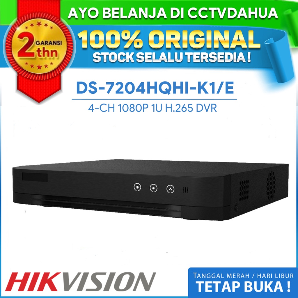 Jual HIKVISION DS-7204HQHI-K1/E Hikvision 4 Channel 1080p 1U H.265 DVR ...