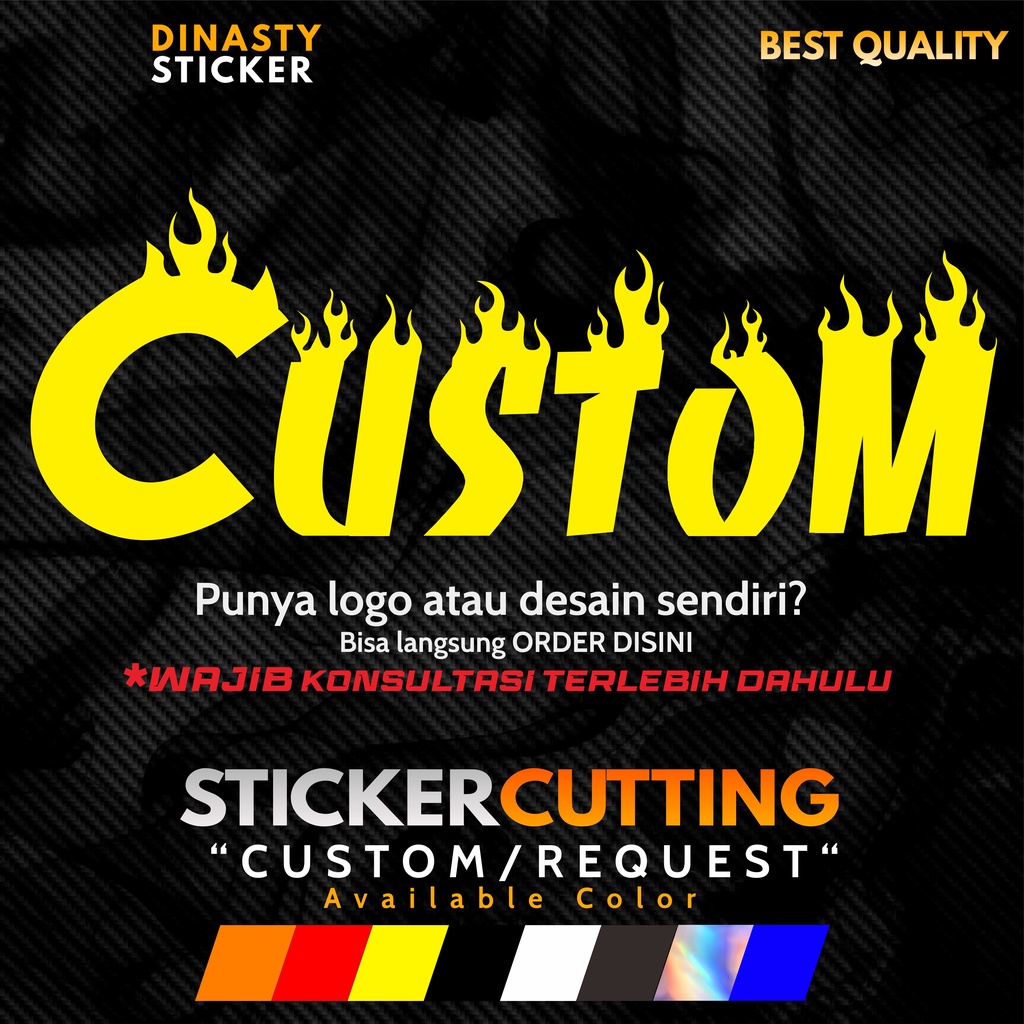 Jual STICKER STIKER CUTTING CUSTOM REQUEST DESAIN BEBAS | Shopee Indonesia