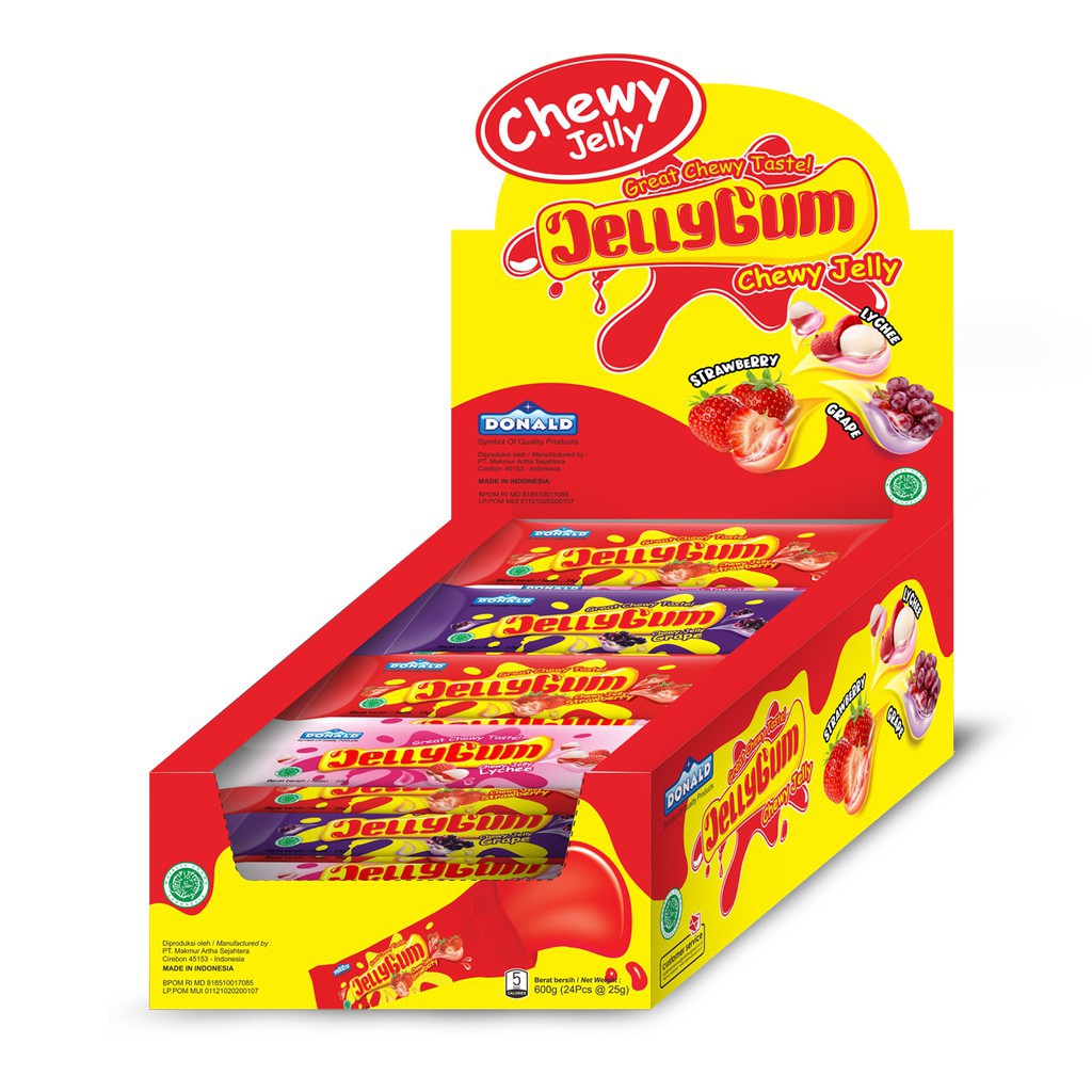 Jual Chewy Jelly Gum / JellyGum Aneka rasa buah / Great Chewy Taste